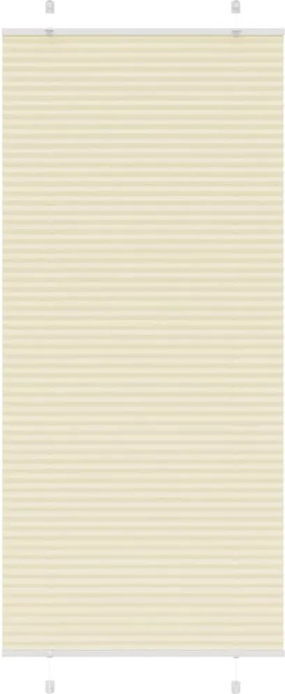 vidaXL pliszírozott redőny krém 95x200 cm szövetszélesség 94,4 cm