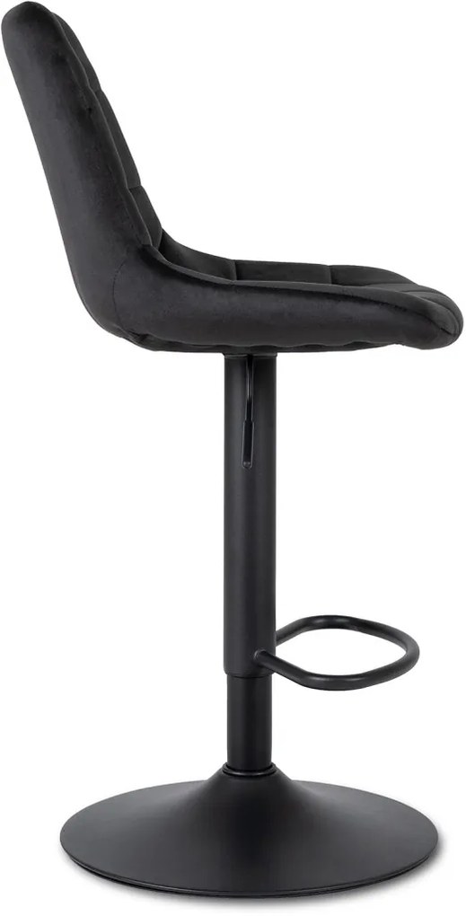 ARCOS 2 bárszék, fekete, velúr