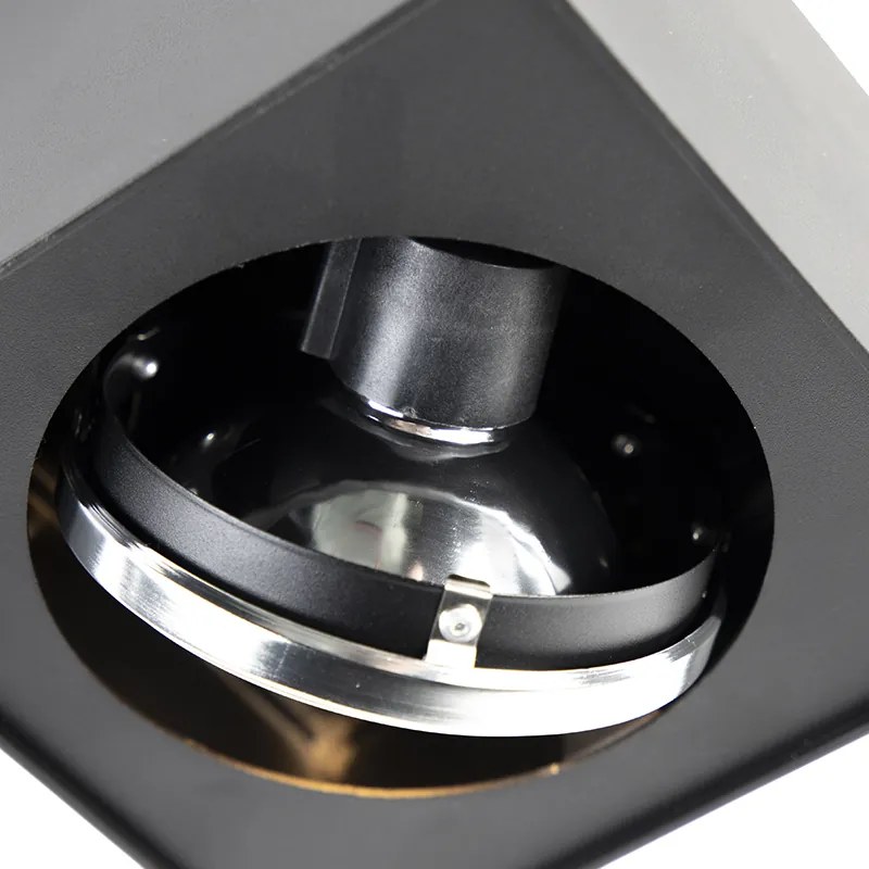 Design spotlámpa fekete négyzet alakú - Kaya