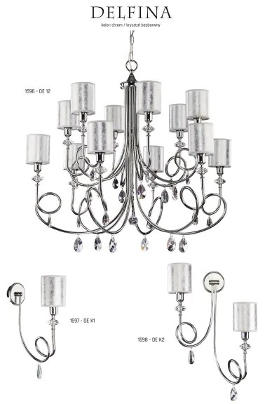 Jupiter 1597 - DE K1 CH - Fali lámpa DELFINA E14/40W