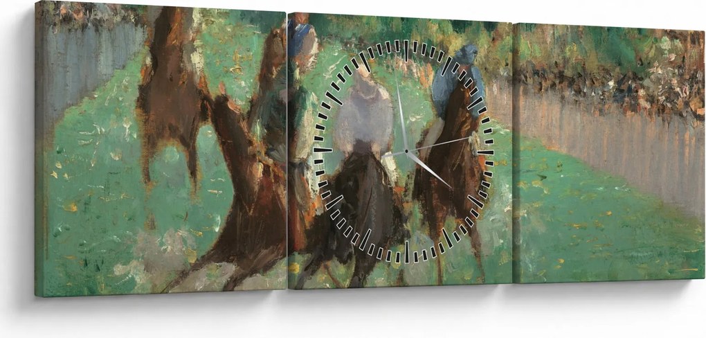 Kép - Edouard Manet, At the Races, reprodukciók (órával) (90x30 cm)