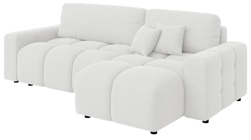 Fehér kinyitható sarokkanapé (variálható) Luki – Ropez