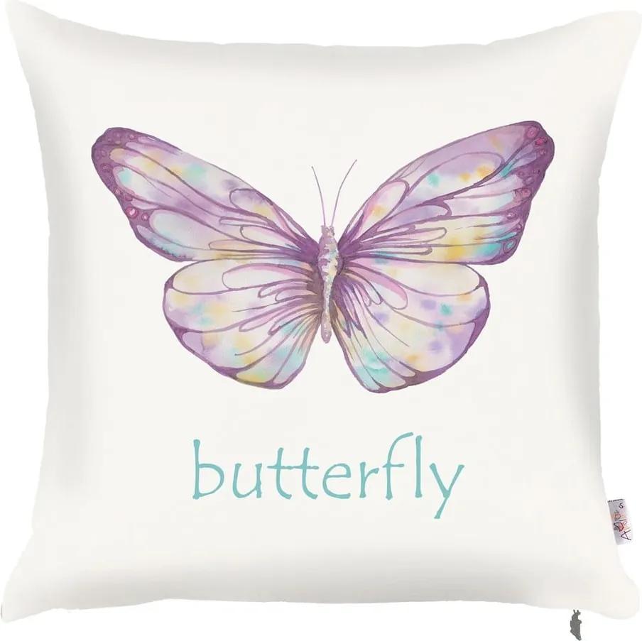 Violet Butterfly párnahuzat, 43 x 43 cm - Mike & Co. NEW YORK