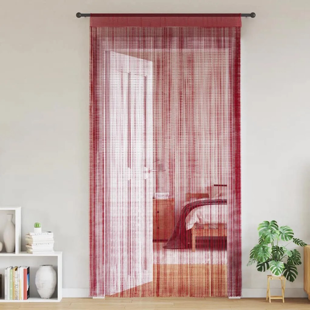 vidaXL 2 db burgundi vörös zsinórfüggöny 140 x 250 cm