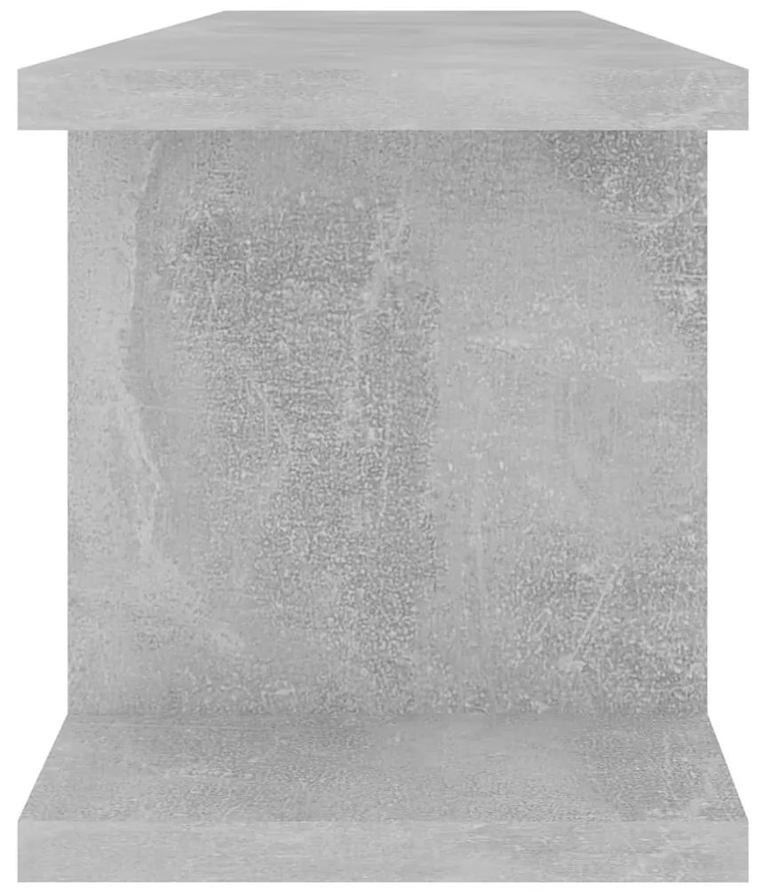 2 db betonszürke szerelt fa fali polc 75 x 18 x 20 cm