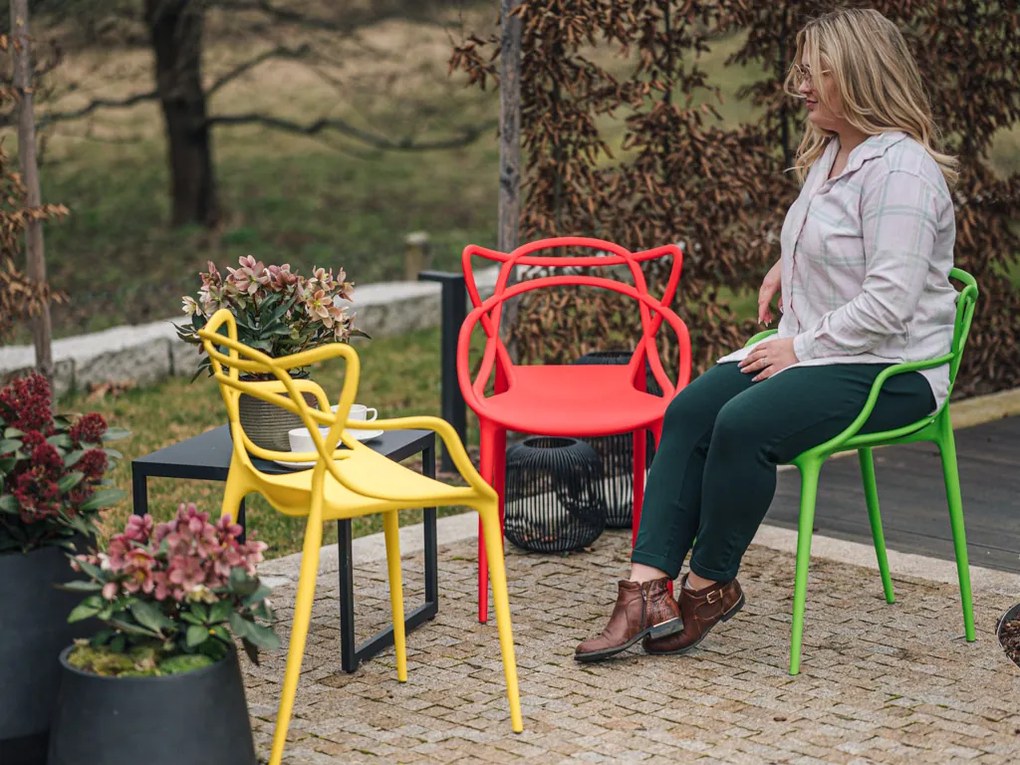 Korall színű műanyag szék KATO