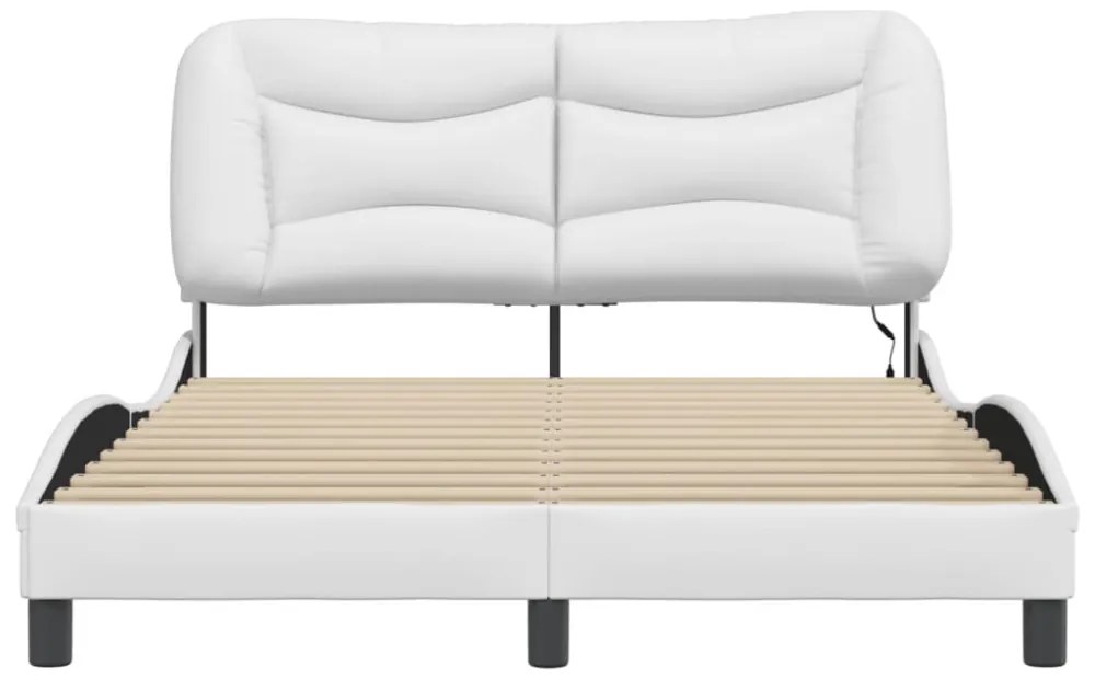 fehér ágykeret LED-ekkel matrac nélkül Hvar 140 x 200 cm