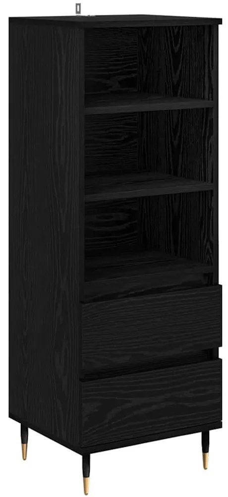 Magasfiú fiókkal Fekete tölgy 40 x 36 x 110 cm Faanyag