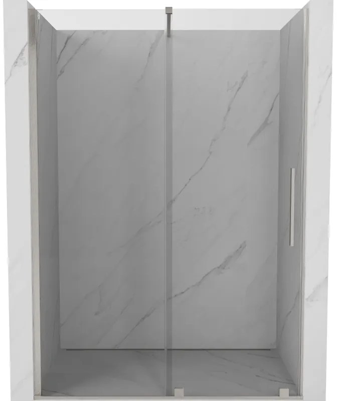 Mexen Velar, tolózuhanyajtó nyitáshoz 140 cm, 8 mm átlátszó üveg, csiszolt acél, 871-140-000-01-97