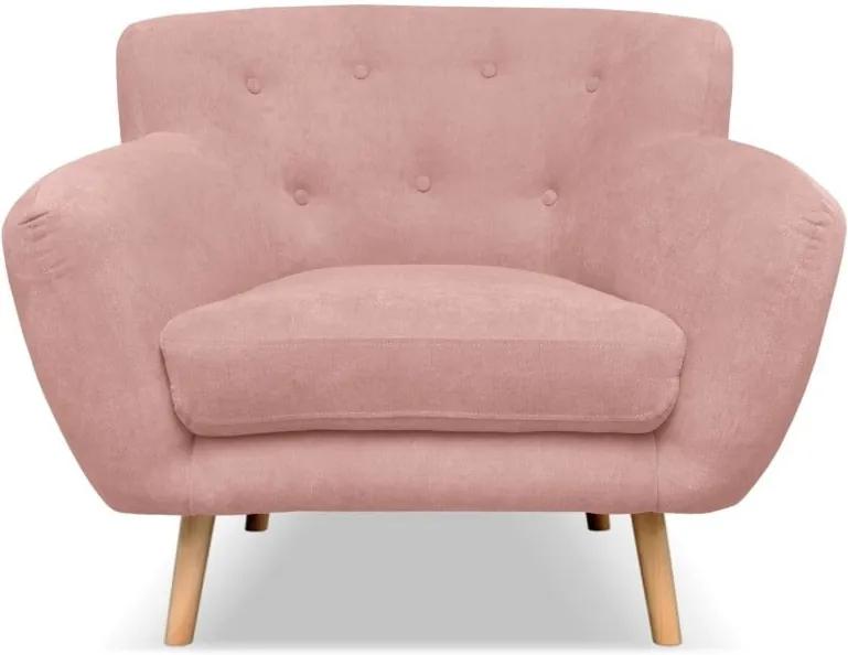 London világos rózsaszín fotel - Cosmopolitan design