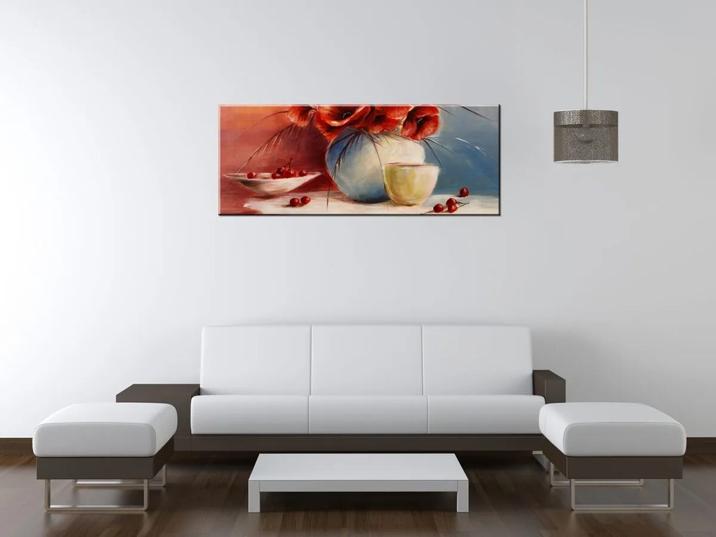Gario Vászonkép Pipacs kompozíció Méret: 100 x 40 cm