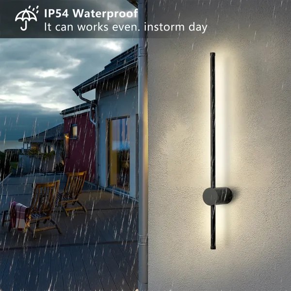 Brilagi - LED kültéri fali lámpatest AURA LED/12W/230V 3000K IP54 fekete