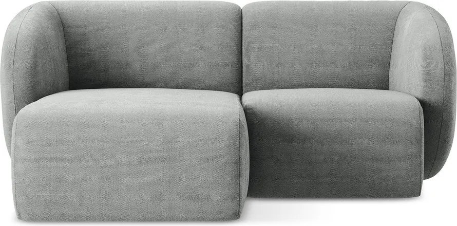 Szürke zsenília sarokkanapé (bal oldali-heverő résszel) Lani – Makamii