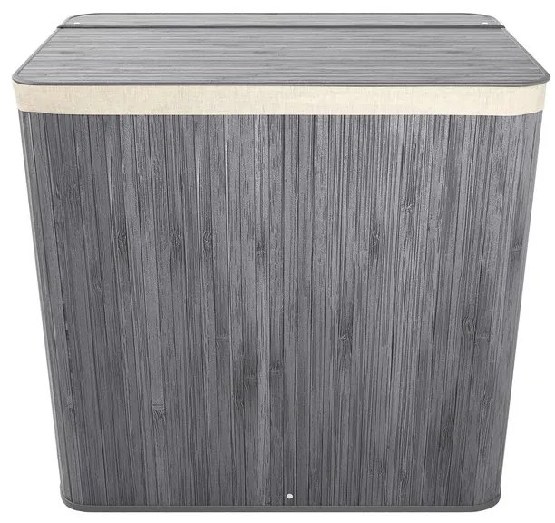 Juskys Curly bambusz kosár 150 L - szürke