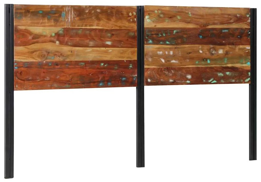 tömör újrahasznosított fa és vas fejtámla 180 cm