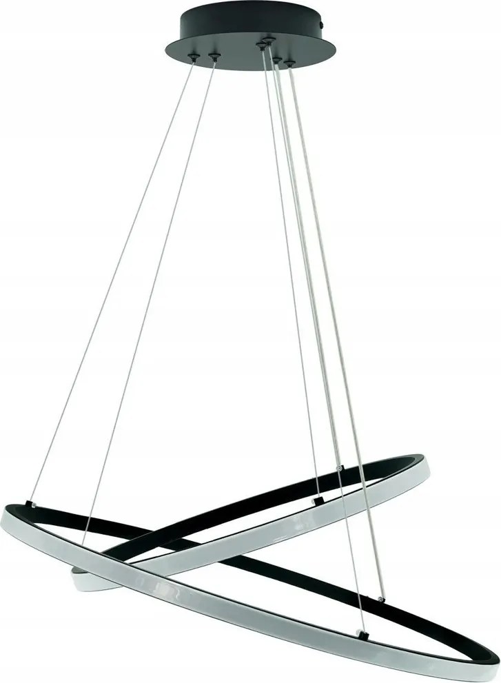 Mennyezeti Lámpa Plafon Csillár Led Fekete 60W