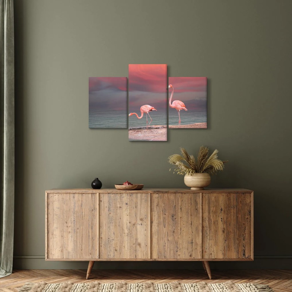 Flamingók képe (90x60 cm)