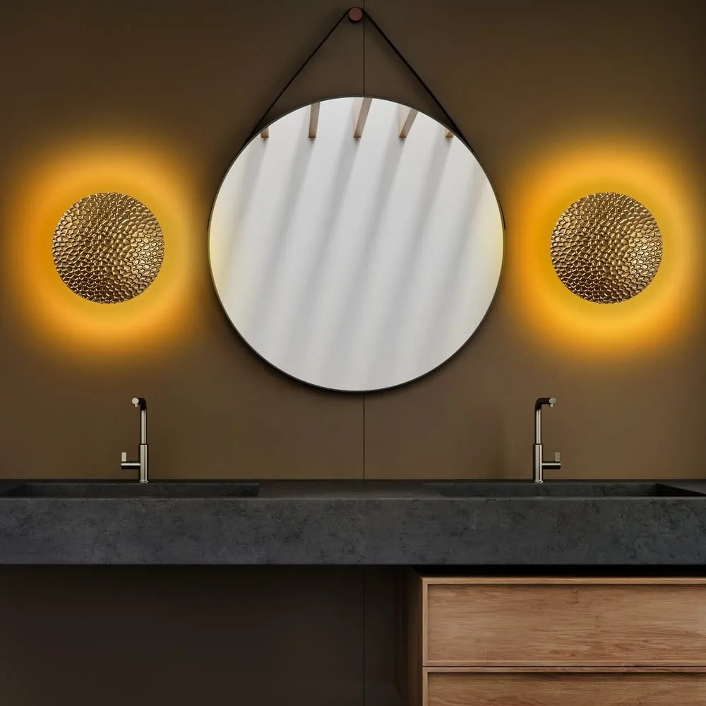 Aranyszínű LED fali lámpa ø 21 cm Yosma – Opviq lights