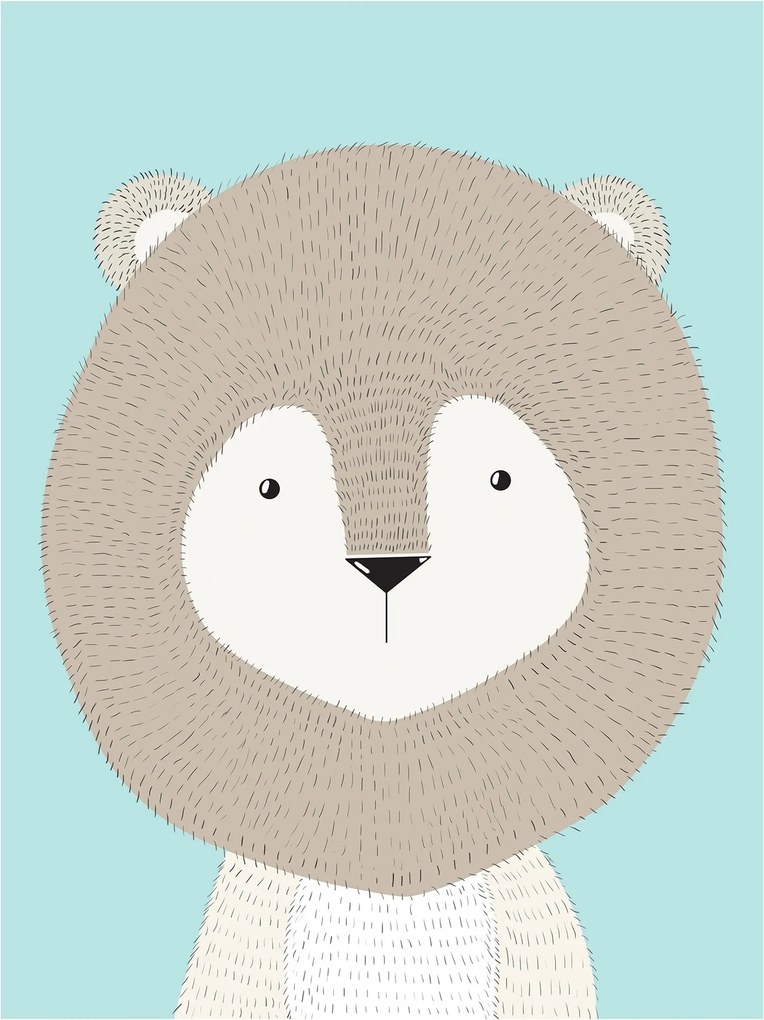 Gyerek fotótapéta skandináv állatok 184 x