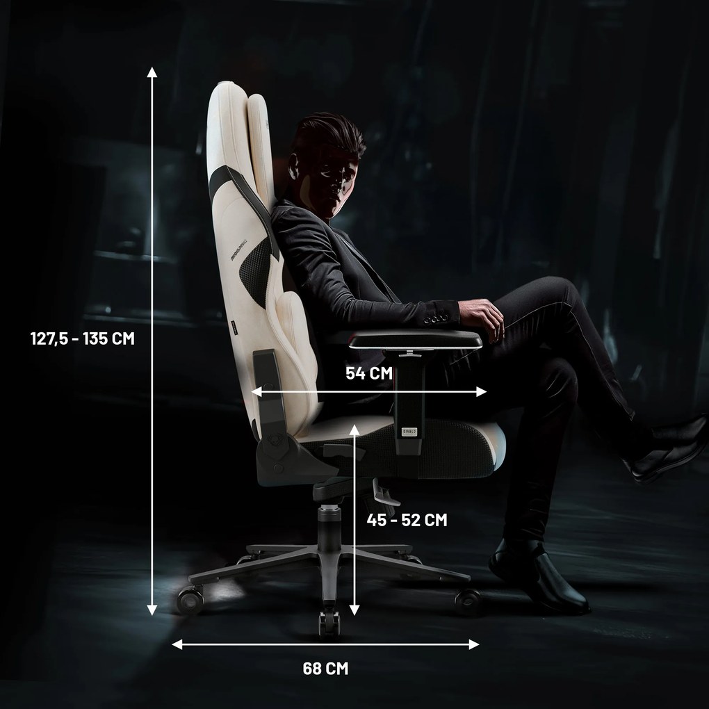Gamer szék Normal Size, bézs-fekete: Diablo X-One Prime Desert Storm