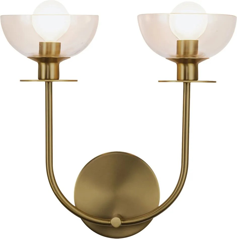 Elstead Lighting Sylvia ALM-SYLVIA-2WB-BG-CL Fali lámpa 2x40W/E14 IP20