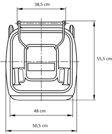 Hulladéktároló 120L barna