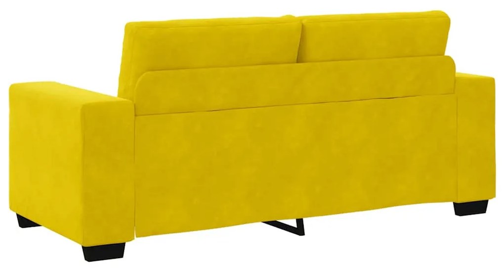 sárga bársony loveseat kanapé 140 cm