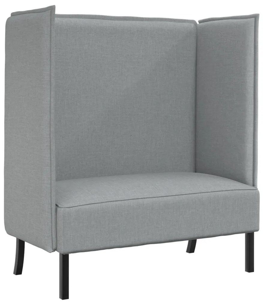 Magas Háttámlású Kanapé Világosszürke 109x56x121 cm Textil