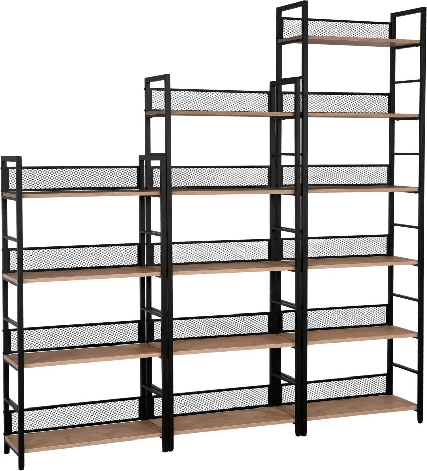 Polcállvány, fekete/tölgy, KELER TYP 3