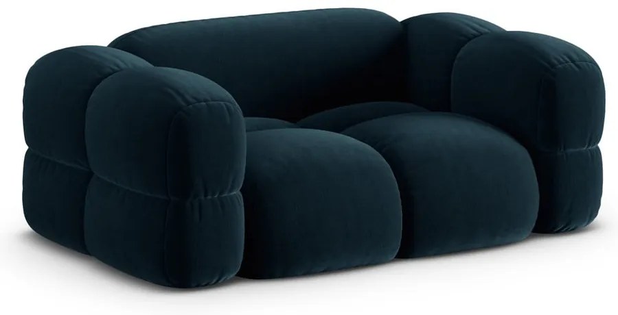 Sötétkék bársony kanapé 180 cm Loretto – Cosmopolitan Design
