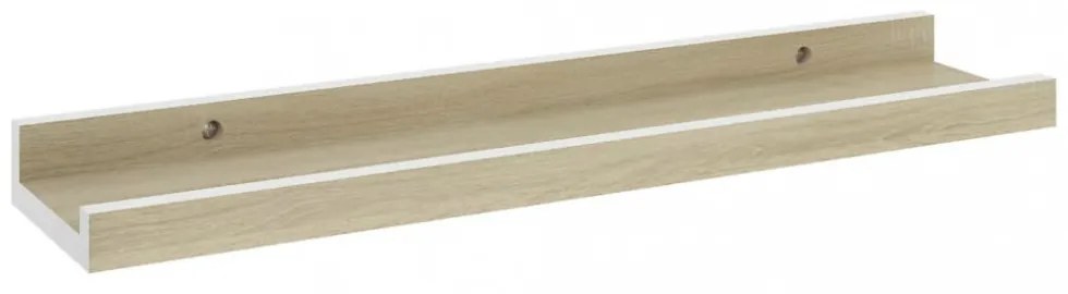 4 db fehér és sonoma tölgy színű fali polc 40 x 9 x 3 cm