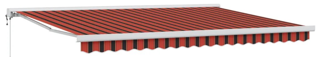 Automatikus behúzható napellenző narancssárga és barna 450x300 cm