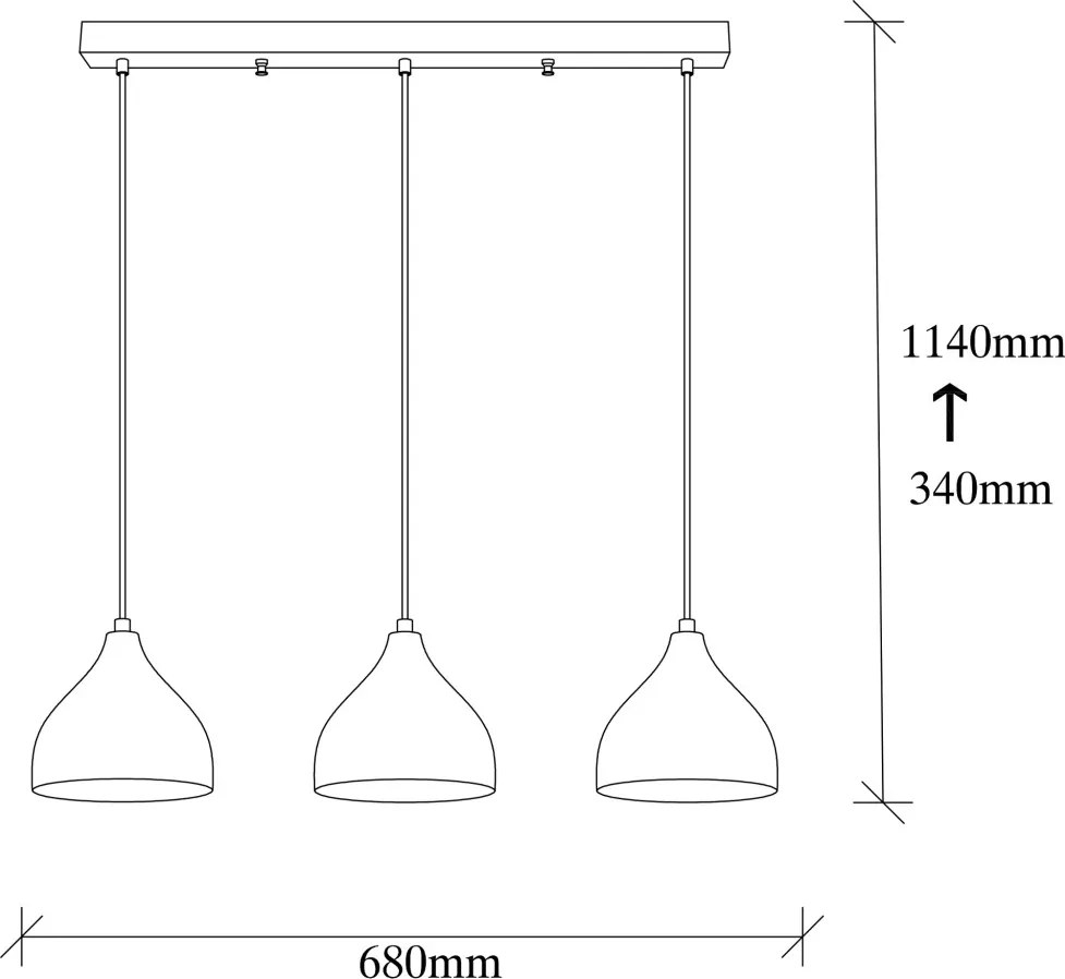 Tattoo függőlámpa, fekete-arany
