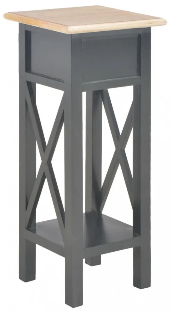 fekete fa kisasztal 27 x 27 x 65,5 cm