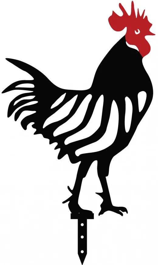 Chicken Family 4 darabos Kerti dekoráció Fekete N