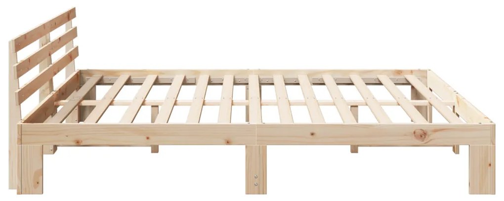 Fenyőfa ágykeret Természetes Tömör fenyőfa 200 x 200 cm Tartós