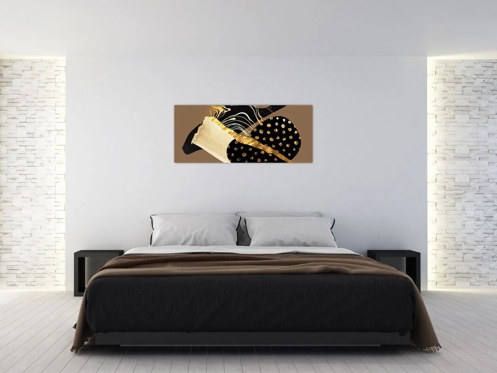 Kép - Absztrakció aranybarna N⁰1 (120x50 cm)