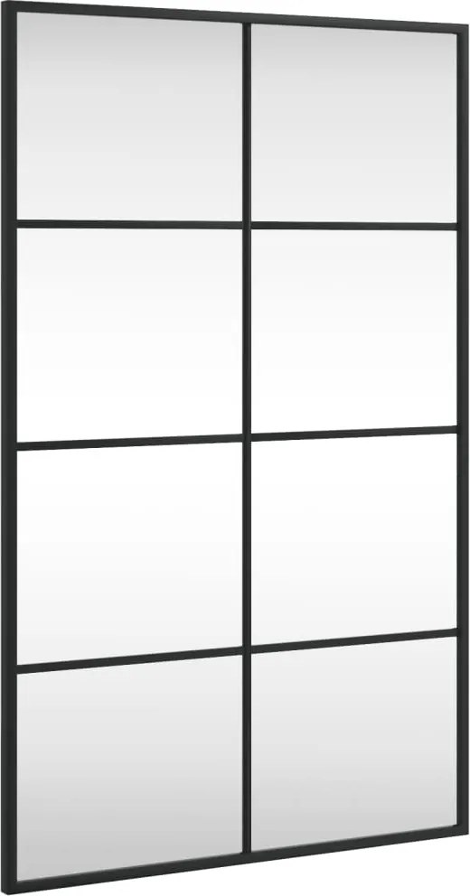 vidaXL fekete téglalap alakú vas fali tükör 50 x 80 cm