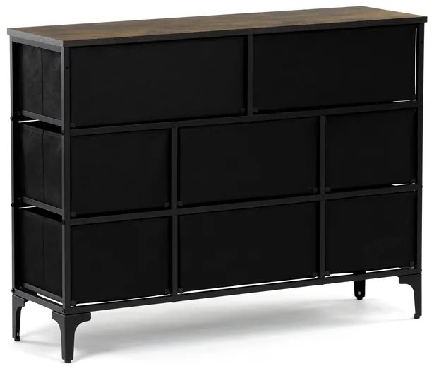 Többszínű MDF Komód 103×30×78 cm. AUK-W2104 BK