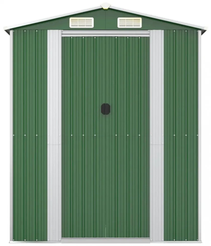zöld horganyzott acél kerti fészer 192x274x223 cm