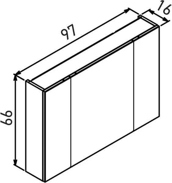 Bari tükrös szekrény, 97 cm – TR785PNC1289