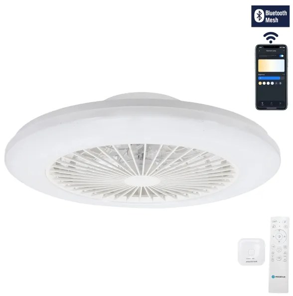 Aigostar LED állítható mennyezeti ventilátor 40W 230V 2700-6500K 50cm fehér+DO