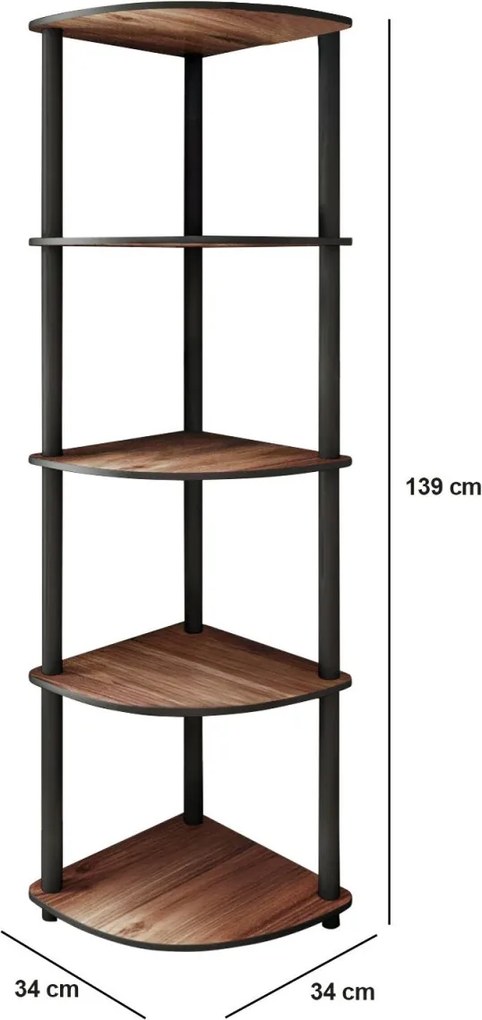 Bookcase könyvespolc, dió, 34 cm – TR282PTR1103