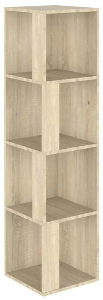 sonoma-tölgyszínű szerelt fa sarokszekrény 33 x 33 x 132 cm