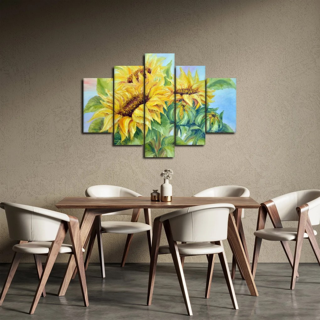 Virágzó napraforgó képe (150x105 cm)