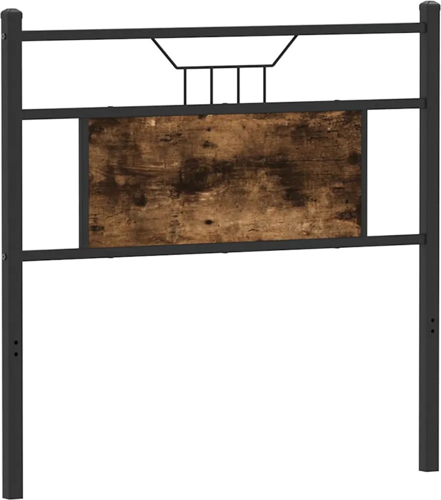 vidaXL füstös tölgy színű szerelt fa és acél csere fejtámla 75 cm