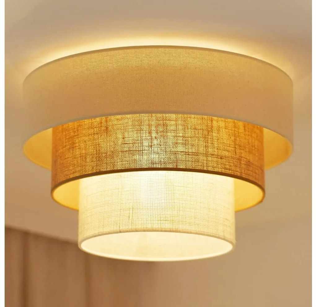 Brilagi DENVER LUNETA mennyezeti lámpa 1xE27/15W/230V, 45 cm, bézs/barna/krém