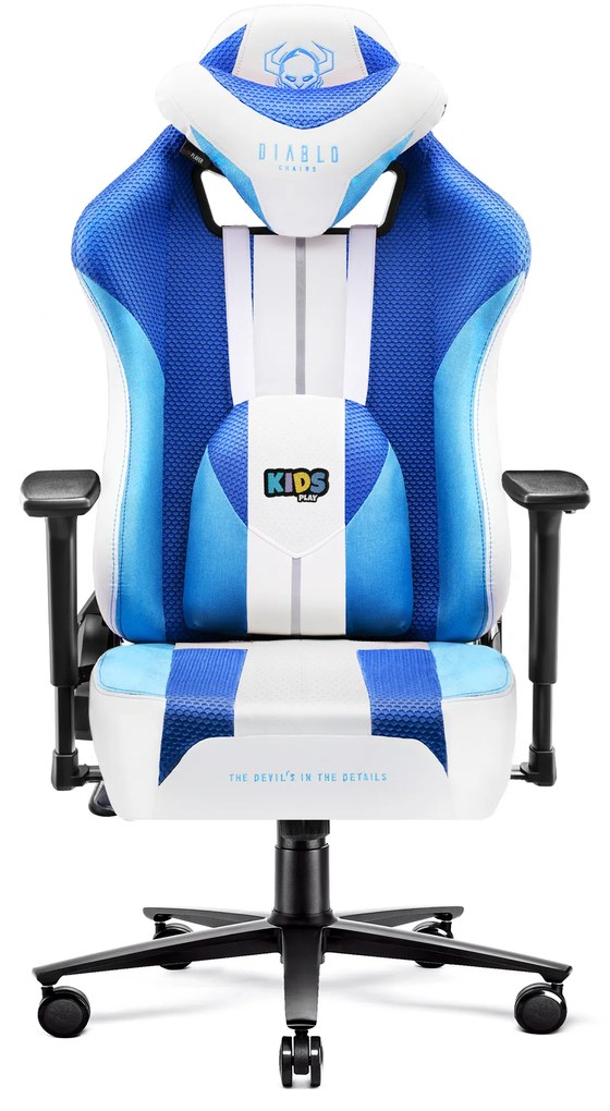 Diablo X-Player 2.0 szövet gamer szék gyerekeknek Kids MÉRET: Frost white /fehér Diablochairs