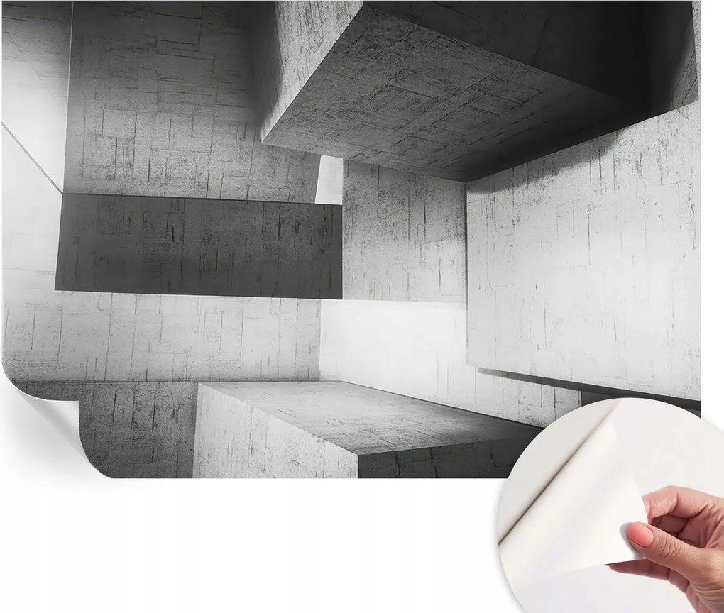 Dekoratív öntapadós fotótapéta az irodába Geometrikus szobrok 152x104