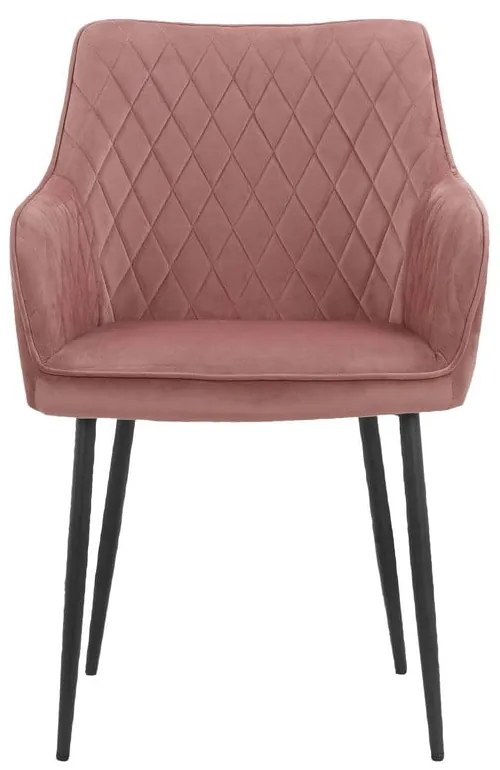 Világos rózsaszín kárpitozott étkezőfotel szett 2 db-os Elvira – Støraa